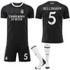 26 Real Madrid Goalkeeper Black Training No. 7 Ronaldo Jersey Vinicius 9 Mbappe No. 5 Football Jersey Suit
