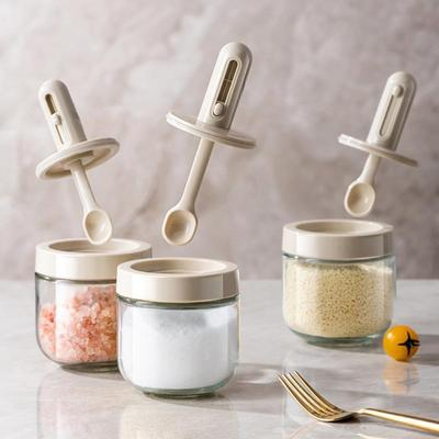 Household Glass Seasoning Bottle Pepper Telescopic Seasoning Jar  for Kitchen