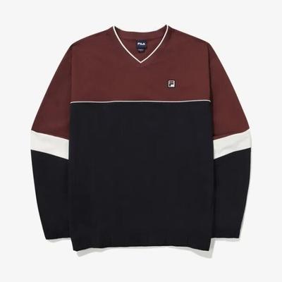 Fila V Neck woVen Sweatshirt Fs2pog3104xwin