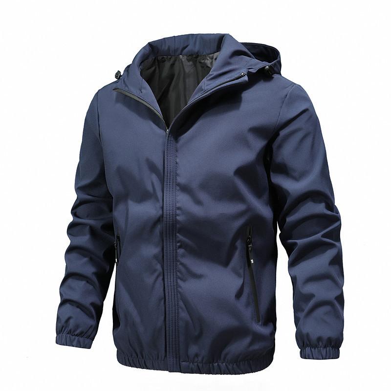 Veste Coupe-vent Légère à Manches Longues Décontractée d'Extérieur pour Homme