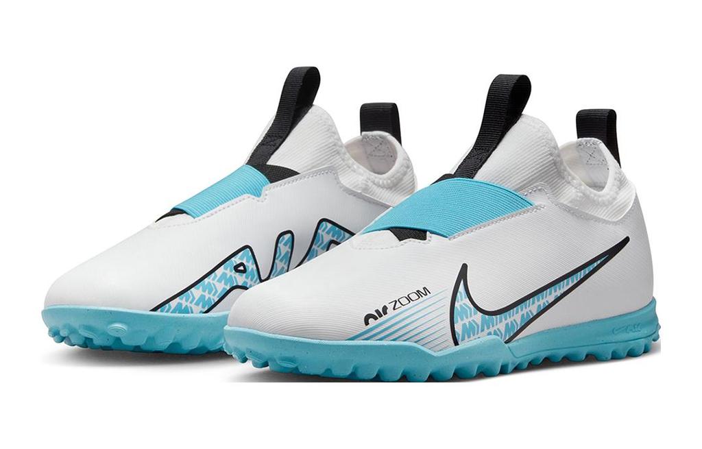 Nike Zoom Vapor 15 Academy Anti Kick Cushioning Low top Soccer Shoes White Blue Kids' DJ5621-146