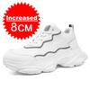 Luxury Elevator Shoes Men's Sneakers Height Increasing Invisible 6/8/10CM Heighten Sports Man Taller Lift White Thick Sole Shoes