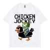 Funny Chicken Jockey Graphic T Shirt Men Women Cartoon Fashion Short Sleeve Tshirt Summer Casual 100 Cotton Oversized Tshirts