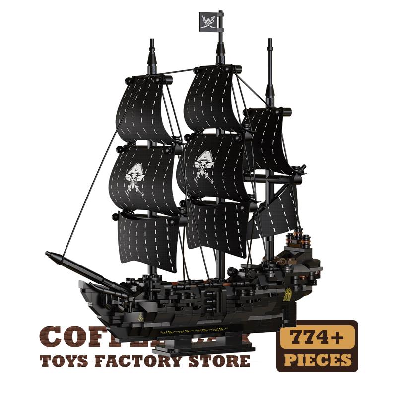 

Парусный Военный Корабль MOC Кубики Головоломка Игрушки Пиратский Корабль Строительная Модель Набор Черный Парусник Кирпичи С Основанием Сделай Сам Декорация Дети