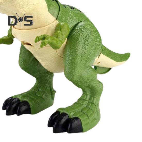 1 Sada Polykajícího Řvoucího Dinosaura Hračka s Klecí Pohyblivá Ústa Mávající Ocas Dětská Akční Figurka Tyrannosaura Rexe Realistický Model Dina Batolata Chlapci