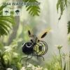 Solar-Powered Bee Lights Design Metal Waterproof Hanging Decor Warm White LED for Garden Party Balcony Porch Ornaments Outdoor