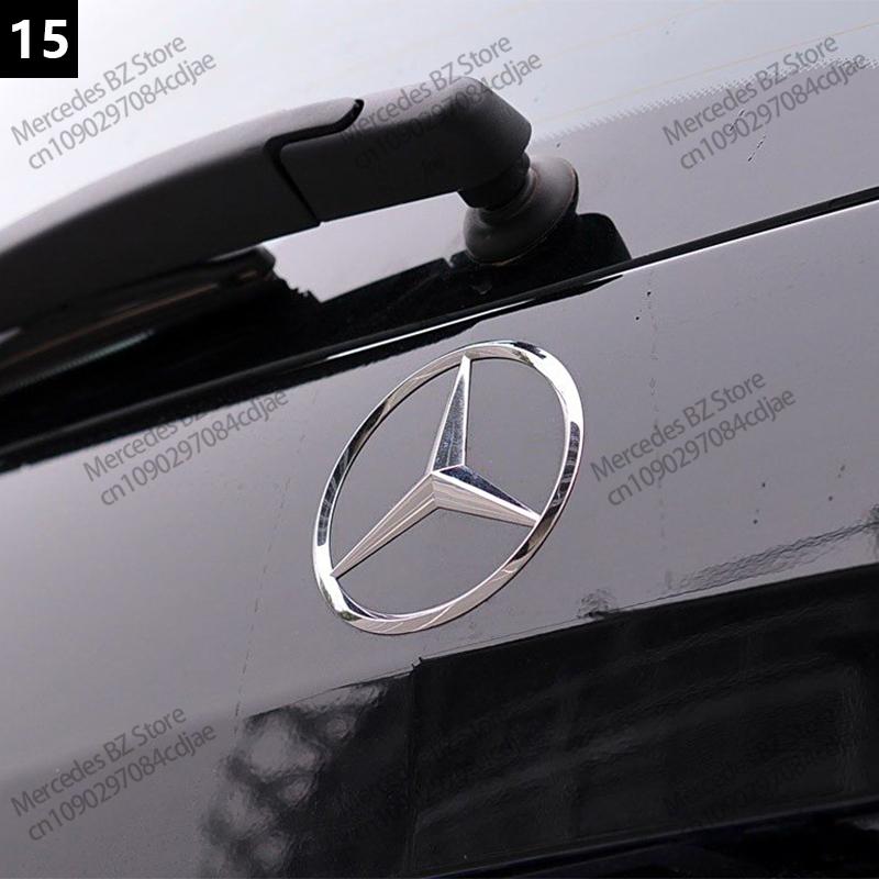 3d ABS Black Rear Trunk Star Logo For Mercedes Benz W203 W204 W205 W212 W213 W176 W177 W246 X156 X253 W222 W223 W117 Accessories