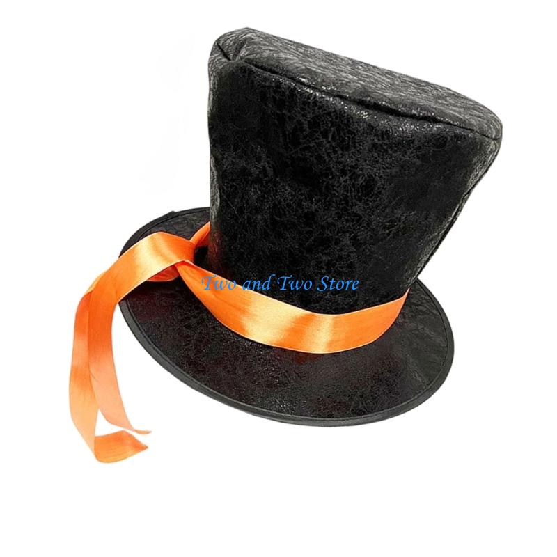 HX6F Magicians Hat Top Hat Hat for Stage Performances Headwear For Adults