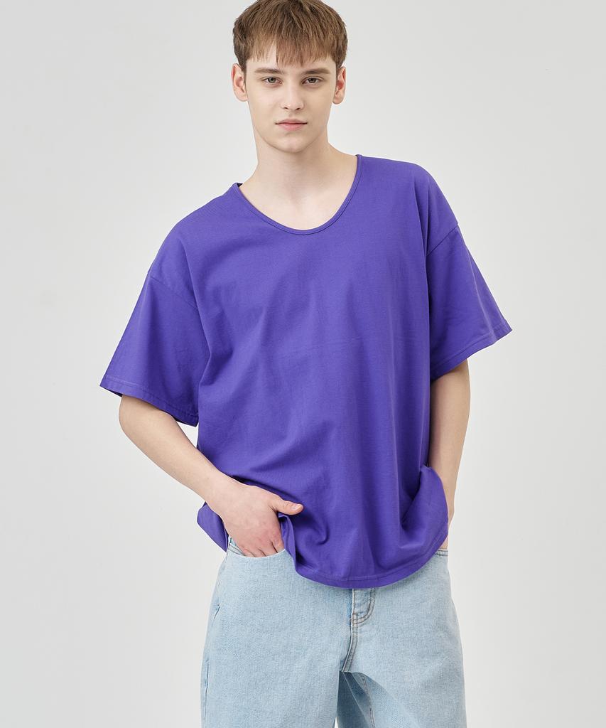 THE-ABON Khan Cotton Oversized Short Sleeve Tee Brown