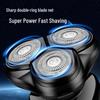 Lingke 5000 Men's Three-Head Double-Ring Floating Electric Razor with Digital Display