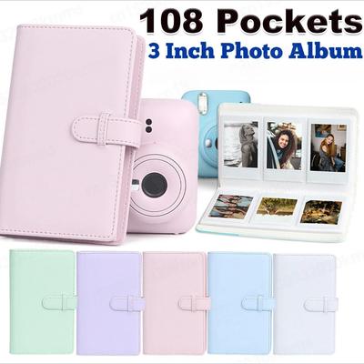 108 Fogli Polaroid mini12 Album Fotografico Portatile da 3 pollici per Collezione Verde Rosa Album Libro per Collezione Biglietti