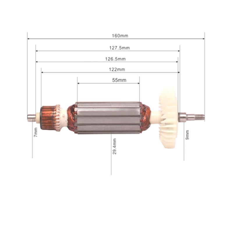 AC220-240V Rotor For GA5030 GA4530 GA4030 GA5034 GA4534 GA4031 PJ7000 GA4030R GA4034 Angle Grinder Armature Accessories