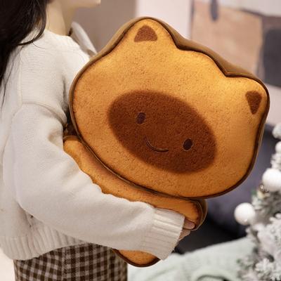 Non-Toxic Bread Cat Plush Toy Cartoon Soft Biscuit Toast Cat Soft Stuffed Doll Decor Birthday Gift