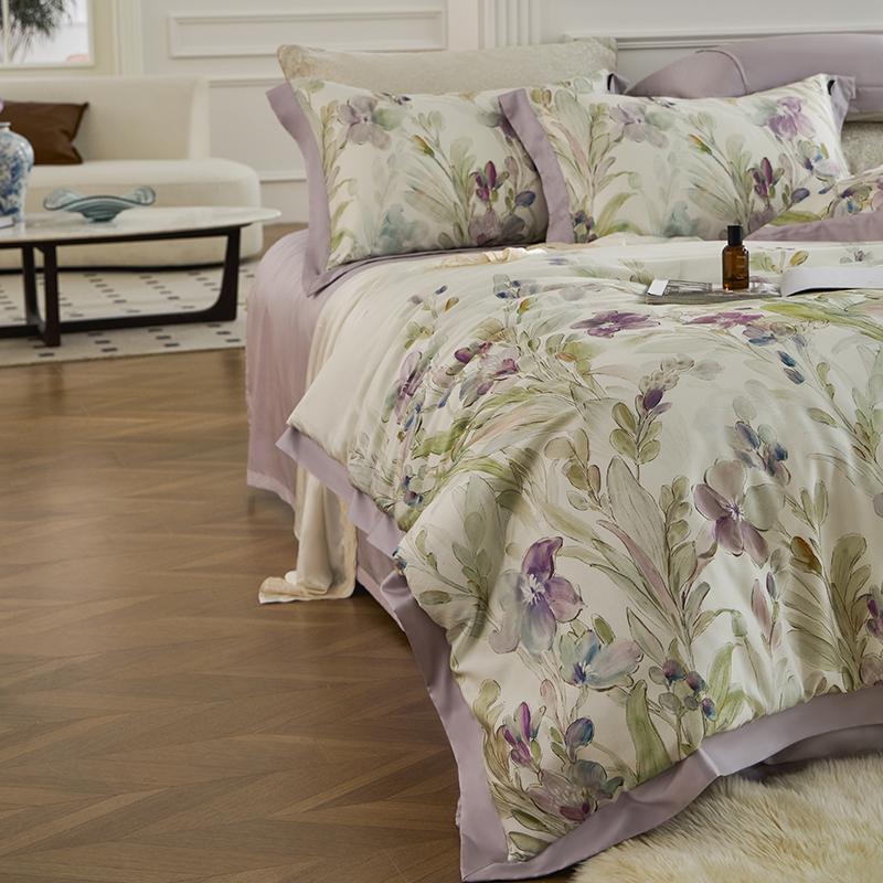 Svetanya Print Egyptian Cotton Bedding Set Bed Linen Queen King Ru Full Size Duvet Cover Set Sheet Pillowcase