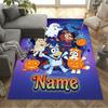 Halloween Night Adventure Customizable Name Floor Mat Design for Outdoor Hallway Kitchen Game Room Anti-slip Rug Office Home Decor Gift for Festivals