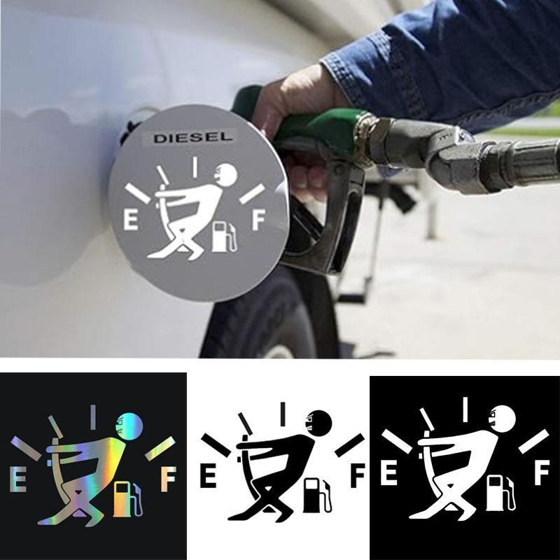 Car Fuel Tank Cover Stickers Reflective Car Stickers Funny Signs Decal for Most Vehicle Car Truck Gas Cap Door Car Accessories