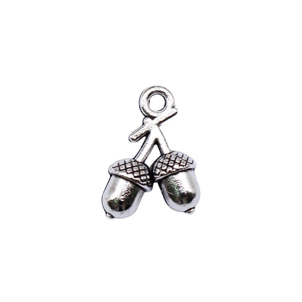 Acorn Charms Christmas Tree Pendants For Forest Nature Themed Jewelry