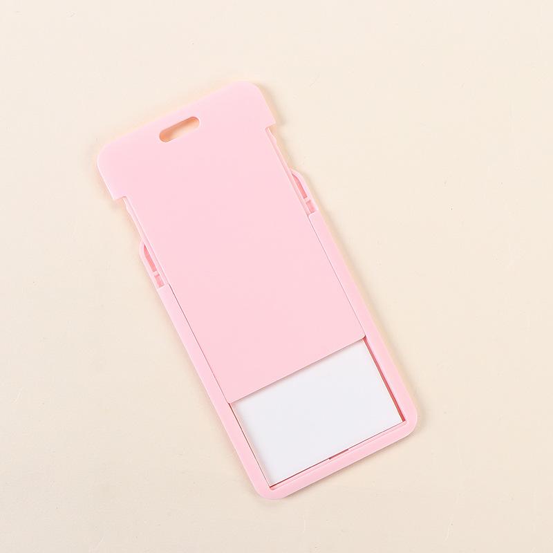 Card Holder Lanyard Abs Plastic Work Id Double-Sided Badge Anti-Drop Work Card Lanyard Universal Card Holder