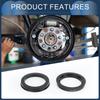 INFINAUTO Navring 56,1 mm innerdiameter 73,1 mm ytterdiameter Bilhjulsnabbring ABS-plast Svart 4 st