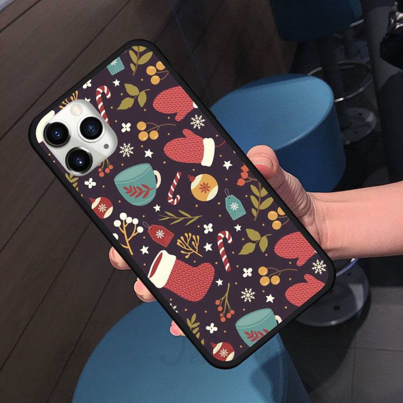 Happy New Year Christmas Gift Cute Phone Case for iPhone 11 12 Pro XS MAX 8 7 6 6S Plus X 5S SE 2020 XR