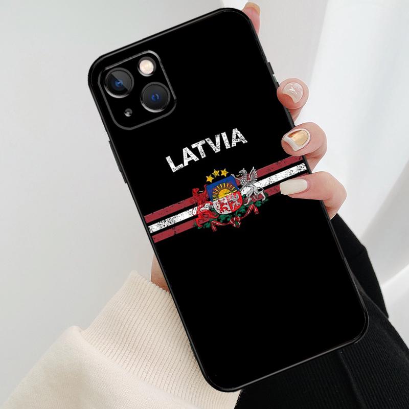 Latvia Flag  Back Cover For Apple iPhone 11 12 13 14 Pro Max Mini 6S 7 8 Plus XR X XS Max SE Phone Case