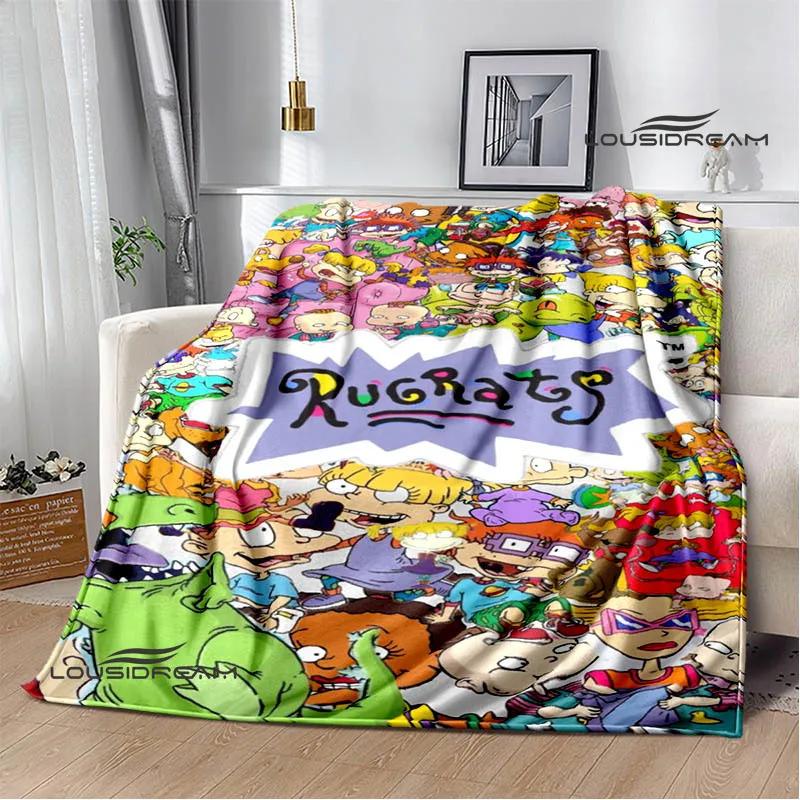 3D Cartoon R-rugrats Blankets Picnic blanket blankets for beds Flange Warm blanket Home travel blanket bed linings birthday gift