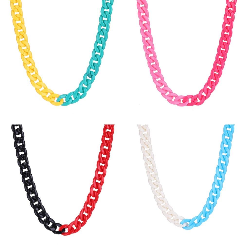 Eyecatching Contrast Color Necklace Elegant Geometric Design For Womens Style