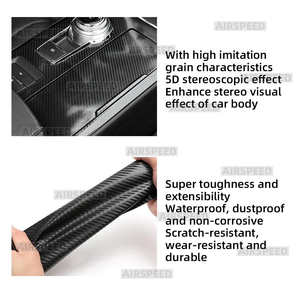 Carbon Fiber Style Interior Sticker for F30 F31 F34 F3GT 2013-2018 Center Console Multimedia PET Interior Panel