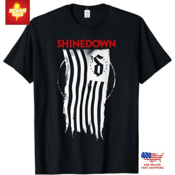 Shinedown Shredded Flag T-Shirt Unisex T-Shirt XXL