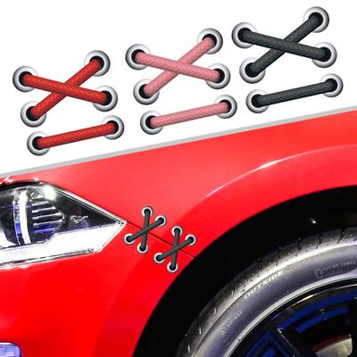 Car Decal Car Sticker Removable Parallel Cross Shoelaces Sticker Auto Refit Cars Reflective Car