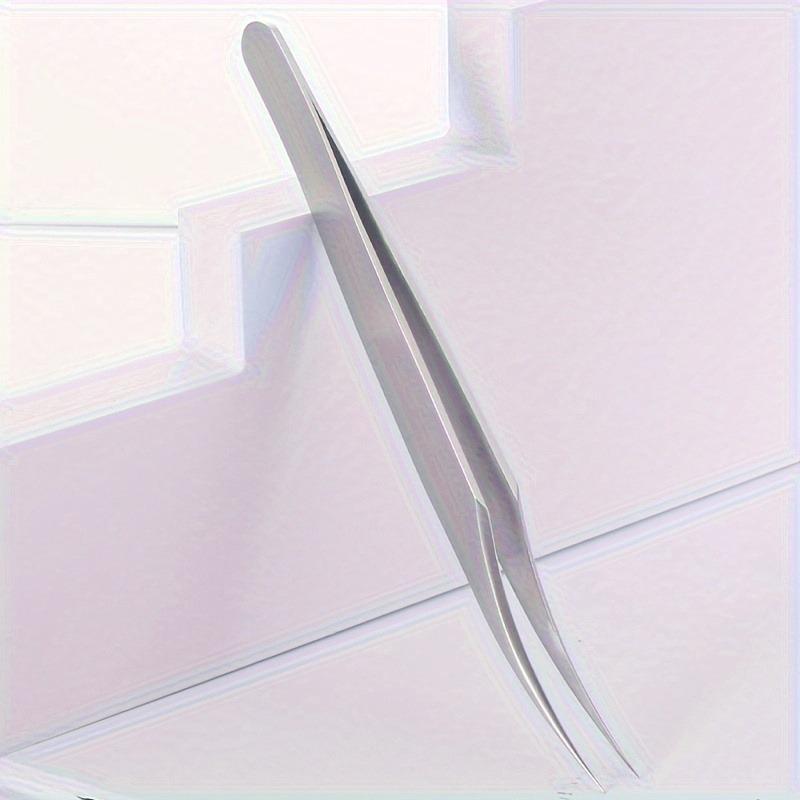 1Pc Stainless Steel Eyelash Tweezers, Dolphin Clip, Super Sharp, Also Suitable for Endogenous Hair Removal, Blackhead Remover