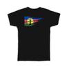 Gift T-Shirt : New Caledonia Flag Travel Expat Country Artistic