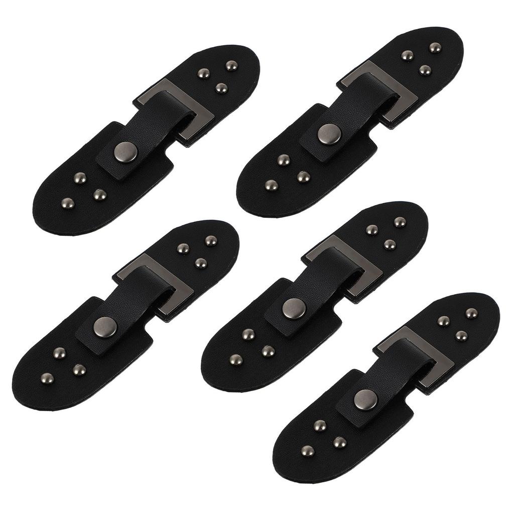 5 Paires Boucles à Bascule en PU Boutons de Fermeture pour Manteau Fermeture de Ceinture de Robe Boucles DIY Fermoirs à Bascule Boutons de Fermeture pour Manteau