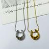 Titanium Steel Simple Horseshoe U-shaped Pendant Sweater Chain Versatile High-end Clavicle