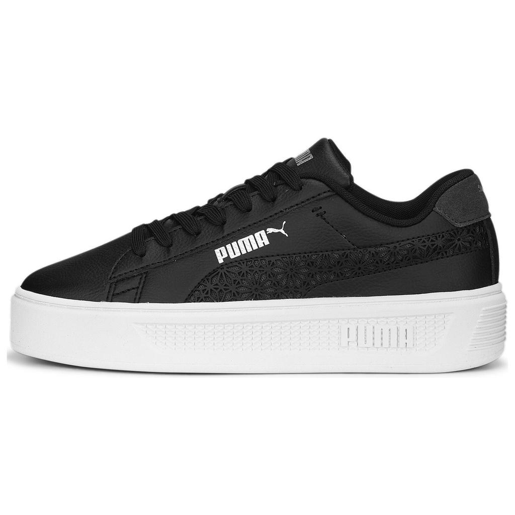 New PUMA Smash Platform V3 Low Top Skateboard Shoes Women's Black 389403-02