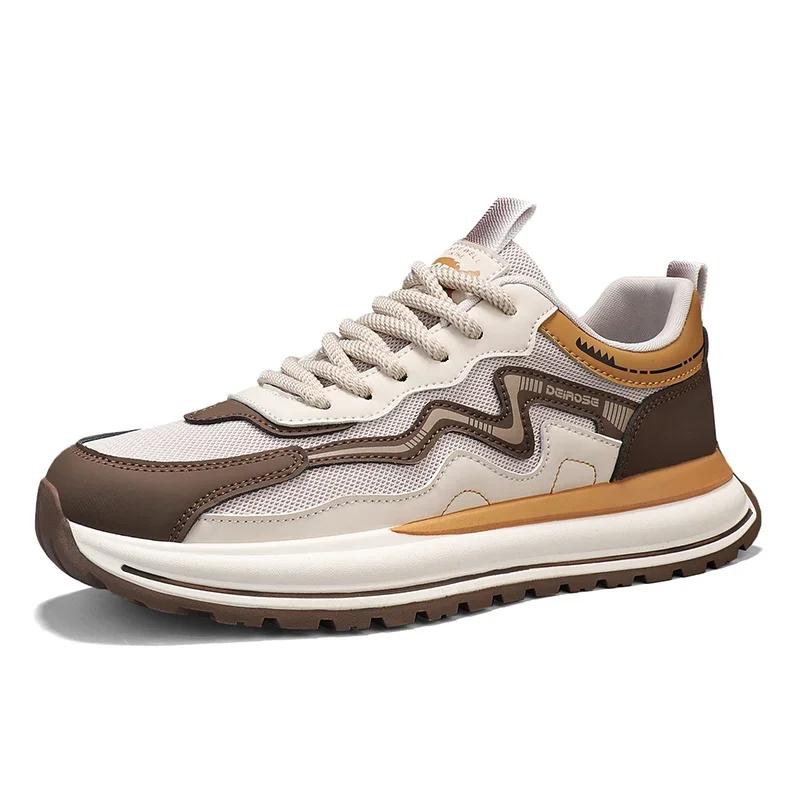 

Мужские кроссовки2025 Плоские дышащие кроссовки Мужская удобная тренировочная обувь Беговые кроссовки Обувь для мужчин Ходьба Спорт теннис мужской 39 темные хаки