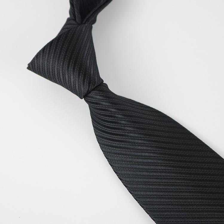 Men'S Tie Business Shirt, Striped Security Professional Dress Plus Logo8Cm Hand-Typed