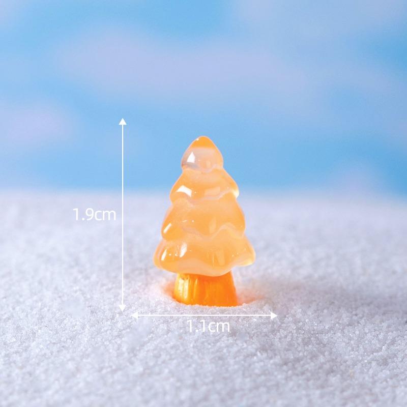 Micro-landscape Miniature Christmas Tree Decorations Snow Scene Accessories Resin Handicrafts Luminous Small Ornaments
