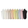 10Pairs Korean Style Invisible Boat Socks Candy Color Ear Lifting Socks Mesh Short Socks  Daily