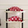 New Year's Festive Tissue Box, Creative Pom-pom Tissue Pack, Christmas-themed Heart-shaped Red Series