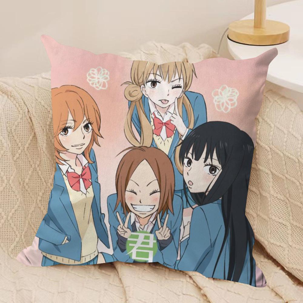 KKimi Ni TTodoke Anime Kissenbezug Weicher Plüschstoff Beidseitig Bedruckter Sofakissenbezug für Alle Jahreszeiten Wohndeko Geschenk