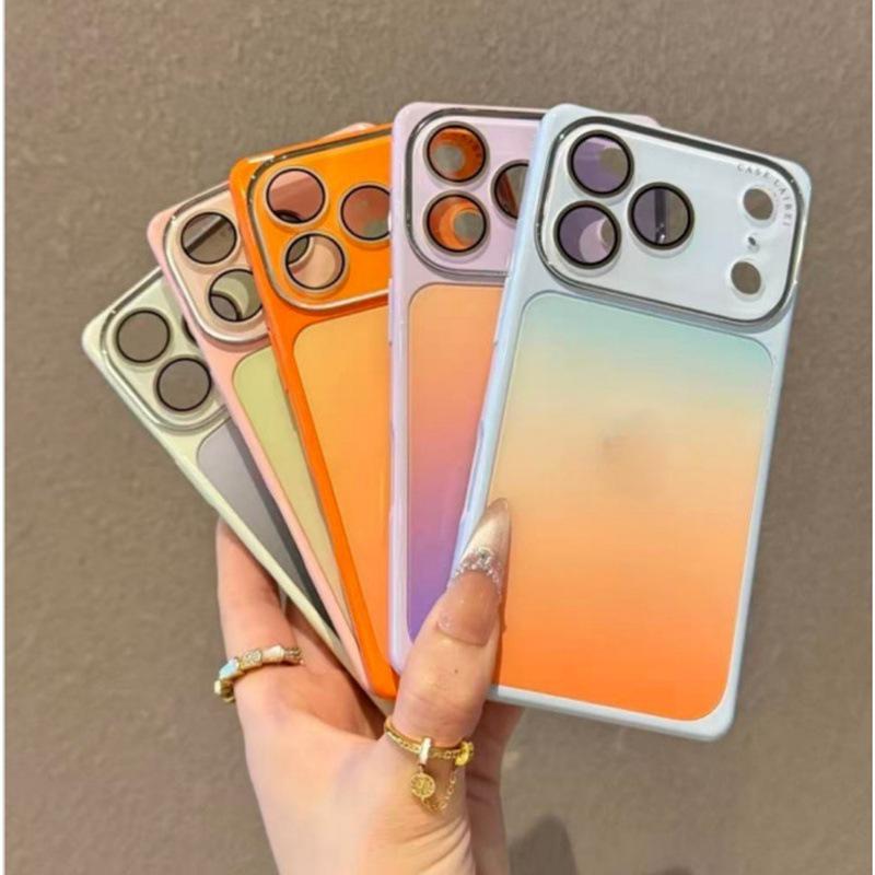Gradient Color Block iPhone 17 Pro Max Case - Compatible with iPhone 16 Pro/15/14 Full Coverage