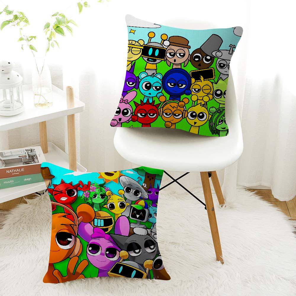S-Sprunki Game Mini 45*45cm Cushion Cover Pillow Cover Decor Pillowcase Home Pillowcase For Couch Pillow