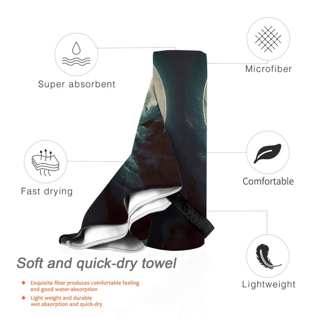 Wolfman Werewolf Curse of the Night Moon 6 Beach Towel Soft Microfiber Quick Dry Absorbent Quick Towels For Bath