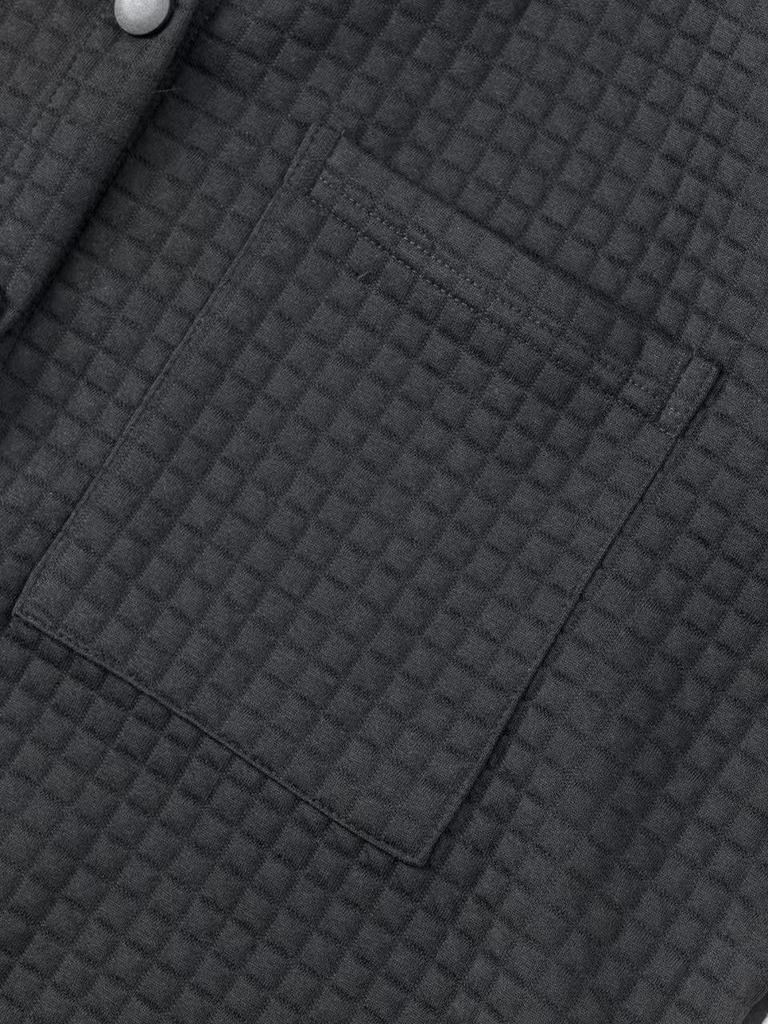 European & American Men's Plus Size Checkered Cardigan Shirt Jacket, 2025 Fashion, Long Sleeve