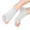 Naigai Rayon Silk Blend Fluffy Pile Socks with Heel Pads and Open Toe Room Size Silver Sizes Women's Covers, Socks, 92. Gray, 23-25cm (Product Code