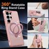 For Samsung Galaxy S25 Ultra Magnetic Case Kickstand TPU PC Shockproof Phone Back Cover