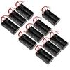 10pcs Double 18650 Battery 3.7V Storage Box Holder Case Black High Strength