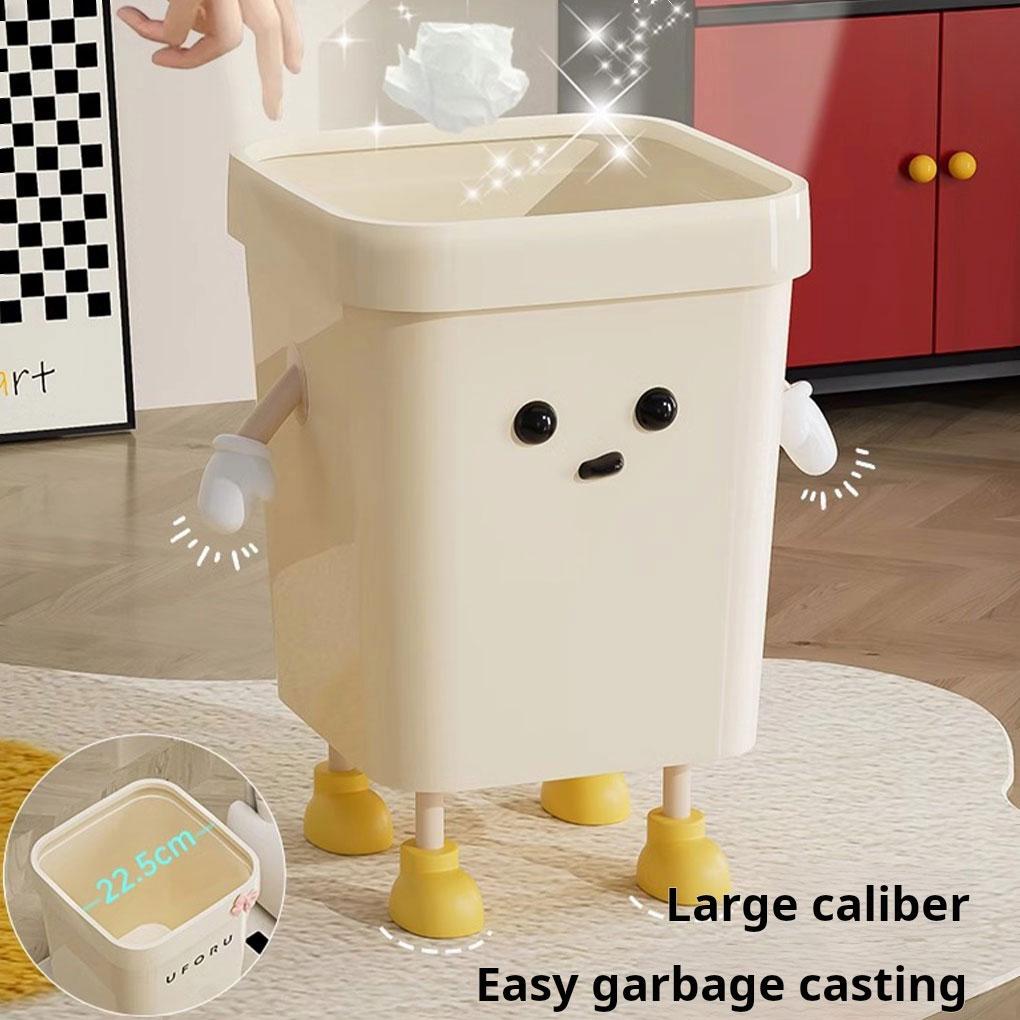 Wastebasket For Bathroom Pressure Ring For Secure Garbage Bag Placement Garbage Bin For Kitchen