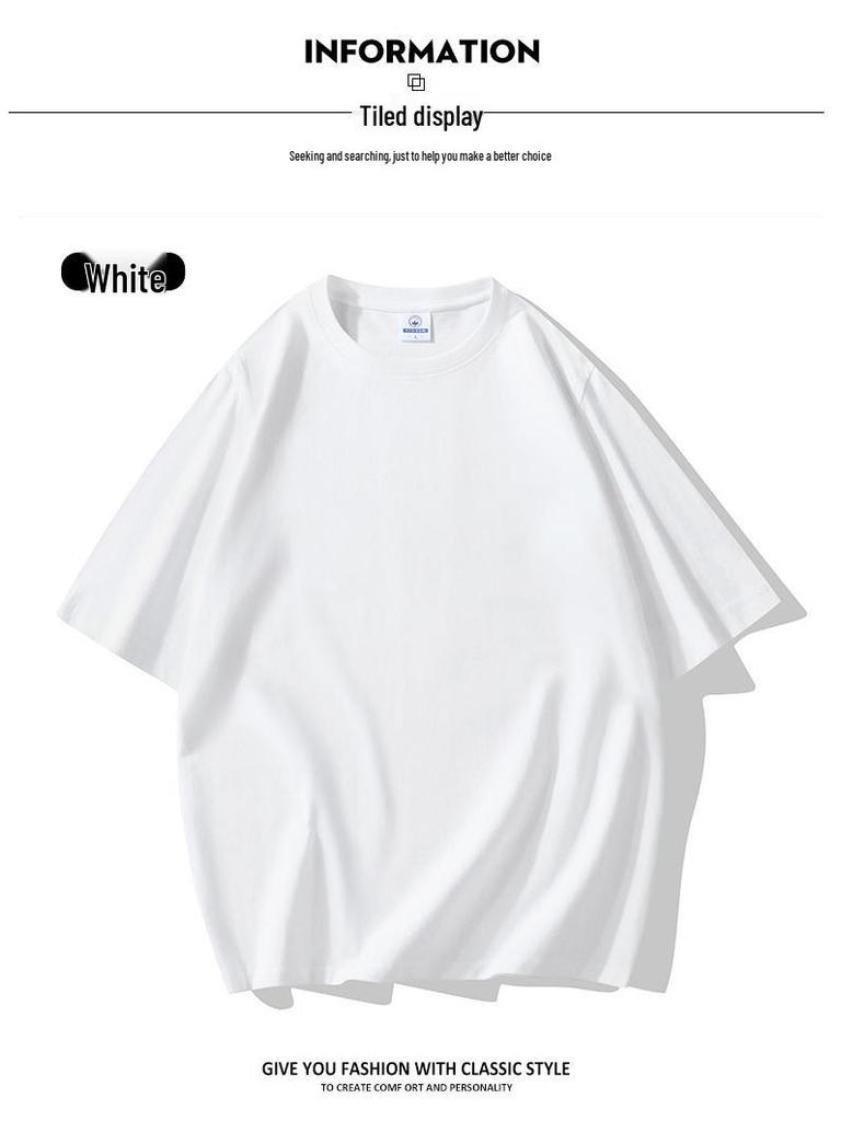 Men's 2025 Summer Trendy Pure Cotton Loose Round Neck Short Sleeve T-Shirt